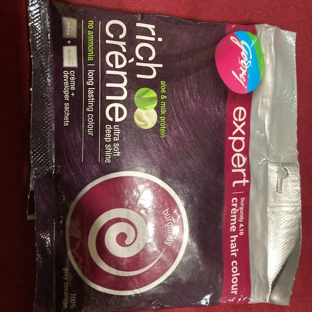 Lot of 5 New Sealed Godrej Hair Color-Burgundy